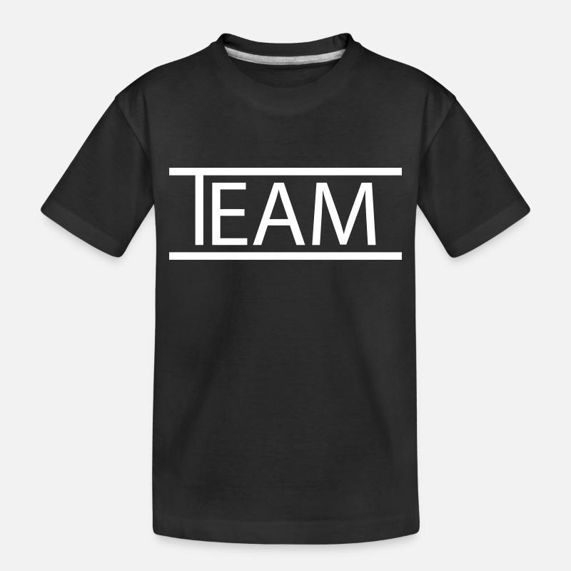 Team - anpassbar - Kinder Premium Bio T-Shirt - Schwarz