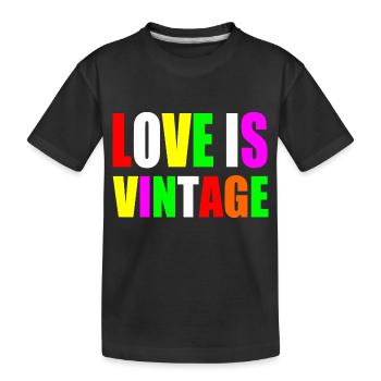 Love is vintage - T-shirt bio Premium Enfant - noir - Devant