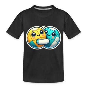 Hanball Liebe - Kinder Premium Bio T-Shirt - Schwarz - Vorne