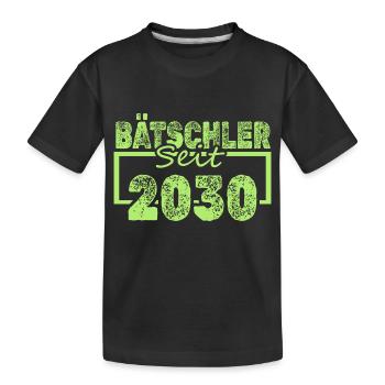 2030 - Kids' Premium Organic T-Shirt - black - Front