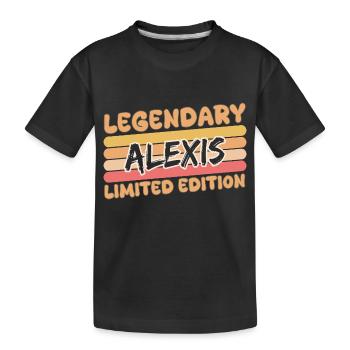 Name: Alexis - Kids' Premium Organic T-Shirt - black - Front