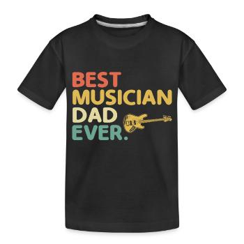 Meilleur musicien papa de tous les temps Bassiste Bassiste - T-shirt bio Premium Enfant - noir - Devant