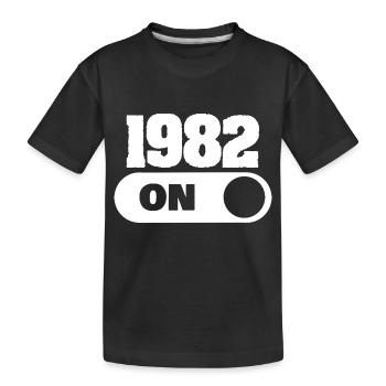 1982 - T-shirt bio Premium Enfant - noir - Devant
