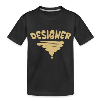 Designer as a profession - Kids' Premium Organic T-Shirt - black - Front
