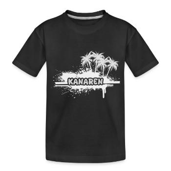 Canary Islands as a holiday - Kids' Premium Organic T-Shirt - black - Front