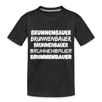 Job Well Builder - Kids' Premium Organic T-Shirt - black - Front