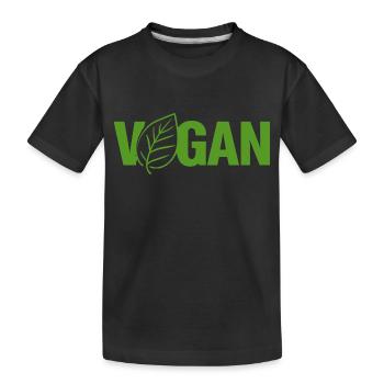 Vegan Planze Veganer - Kinder Premium Bio T-Shirt - Schwarz - Vorne