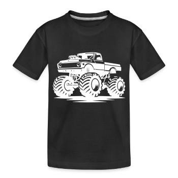 truck - Kids' Premium Organic T-Shirt - black - Front