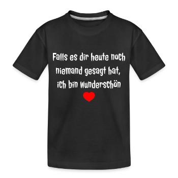 Funny saying - Kids' Premium Organic T-Shirt - black - Front