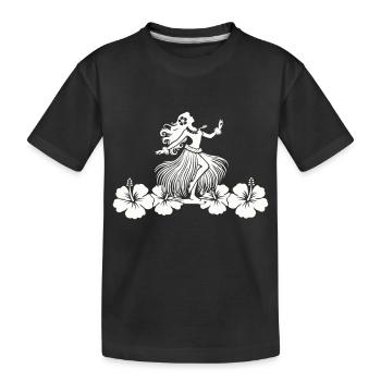 Hawaï Femme Hibiscus - T-shirt bio Premium Enfant - noir - Devant