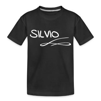 Silvio als Vorname - Kinder Premium Bio T-Shirt - Schwarz - Vorne