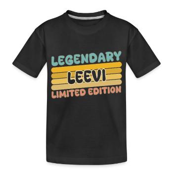 Leevi comme nom - T-shirt bio Premium Enfant - noir - Devant