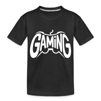 Gaming - Cooles Controller-Logo - Kinder Premium Bio T-Shirt - Schwarz - Vorne