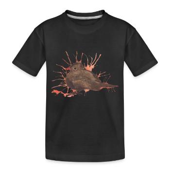 Krafttier der Woche Amsel - Kinder Premium Bio T-Shirt - Schwarz - Vorne