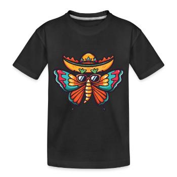 Papillon Drôle Sombrero - T-shirt bio Premium Enfant - noir - Devant