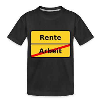 Arbeit Rente NEU - Kinder Premium Bio T-Shirt - Schwarz - Vorne