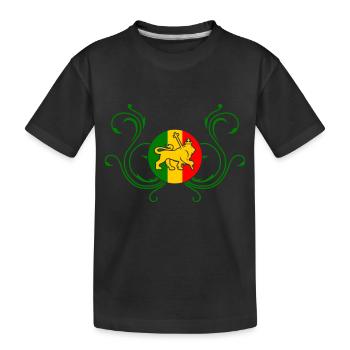 lion_of_judah_jamaica_v2c_3c - T-shirt bio Premium Enfant - noir - Devant