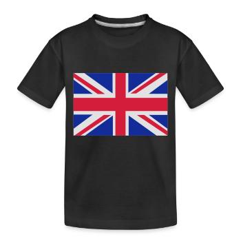British Flag - Kids' Premium Organic T-Shirt - black - Front