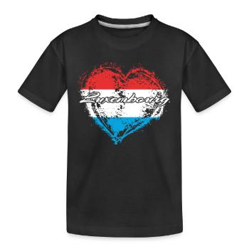 PAYS CADEAU ROOTS AMOUR Luxembourg - T-shirt bio Premium Enfant - noir - Devant