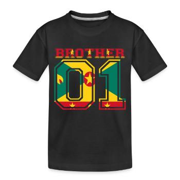 Brother brother 01 King Grenada - Kids' Premium Organic T-Shirt - black - Front