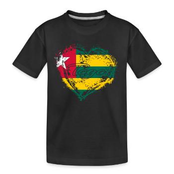 PAYS CADEAU ROOTS AMOUR Togo - T-shirt bio Premium Enfant - noir - Devant