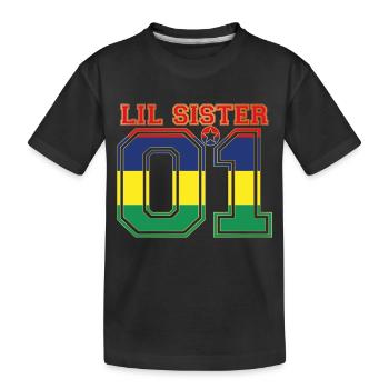 SISTER QUEEN 01 LIL SISTER Ile Maurice - T-shirt bio Premium Enfant - noir - Devant