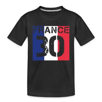 france football français wm crew member 30 - T-shirt bio Premium Enfant - noir - Devant