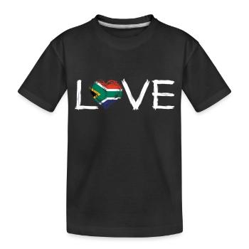Liebe Heimat Wurzeln Home Stolz Land Suedafrika pn - Kinder Premium Bio T-Shirt - Schwarz - Vorne