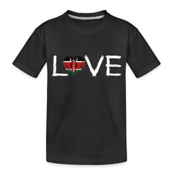 Love Home Roots Home Proud Country Kenya png - Kids' Premium Organic T-Shirt - black - Front