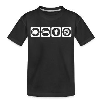cadeau eat sleep repeat biker sport motorcycle - T-shirt bio Premium Enfant - noir - Devant