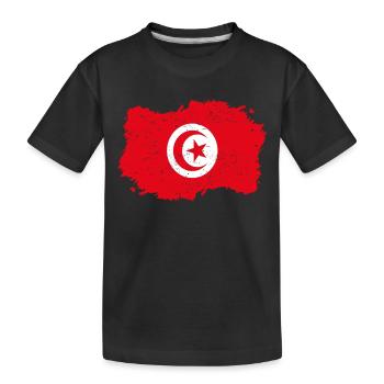 Roots Accueil Drapeau Tunisie Png - T-shirt bio Premium Enfant - noir - Devant