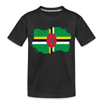 Roots patrie de drapeau Dominique Png - T-shirt bio Premium Enfant - noir - Devant