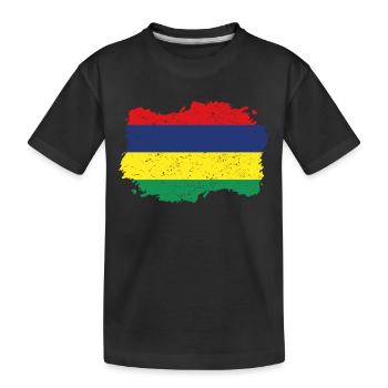 Roots terre natale drapeau Maurice Png - T-shirt bio Premium Enfant - noir - Devant