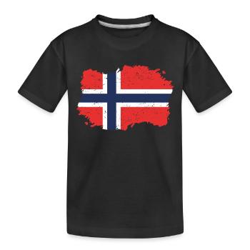 Roots drapeau maison Norvège Png - T-shirt bio Premium Enfant - noir - Devant