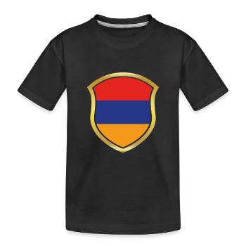 Champion de la Coupe du Monde 2018 équipe wm Arménie .png - T-shirt bio Premium Enfant - noir - Devant