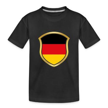 Champion de la Coupe du Monde 2018 équipe wm Allemagne .png - T-shirt bio Premium Enfant - noir - Devant