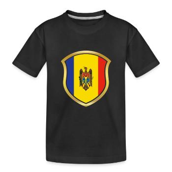 Champion de la Coupe du Monde 2018 équipe wm Moldavie .png - T-shirt bio Premium Enfant - noir - Devant
