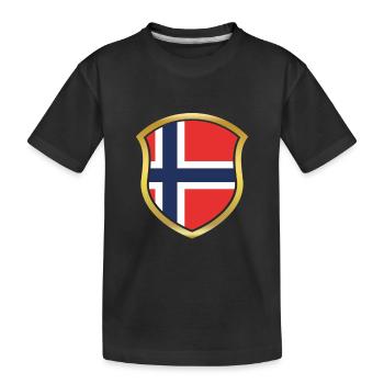 Champion de la Coupe du Monde 2018 équipe wm Norvège .png - T-shirt bio Premium Enfant - noir - Devant