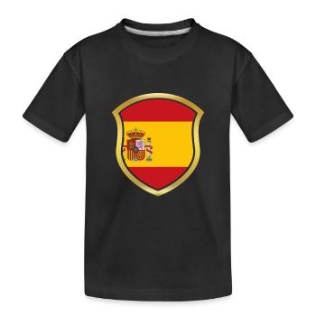 Champion de la Coupe du Monde 2018 équipe wm Espagne .png - T-shirt bio Premium Enfant - noir - Devant