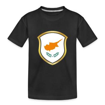 Champion de la Coupe du Monde 2018 équipe wm Chypre .png - T-shirt bio Premium Enfant - noir - Devant