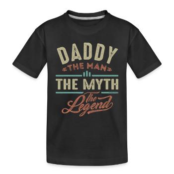 Daddy The Myth - Kids' Premium Organic T-Shirt - black - Front