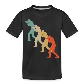 Appareil-photo de photographe de photographie de style vintage rétro - T-shirt bio Premium Enfant - noir - Devant