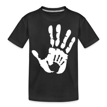 Baby hand in Hand - Schwangerschaft - baby - Kind - Kinder Premium Bio T-Shirt - Schwarz - Vorne