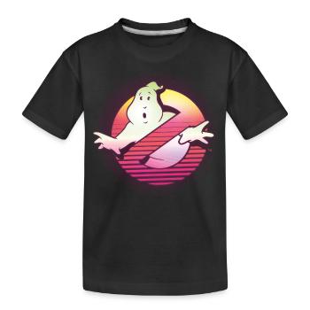 SOS Fantômes Rétro Néon Logo - T-shirt bio Premium Enfant - noir - Devant