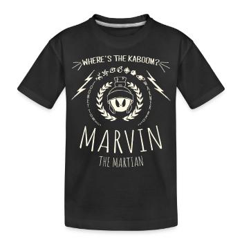 Looney Tunes Marvin Pop Zeichnung - Kinder Premium Bio T-Shirt - Schwarz - Vorne