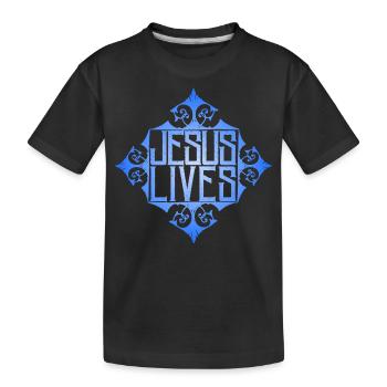 Jésus-Vit, Jésus-Christ disant, Chrétien - T-shirt bio Premium Enfant - noir - Devant