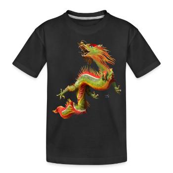 Dragon chinois - T-shirt bio Premium Enfant - noir - Devant