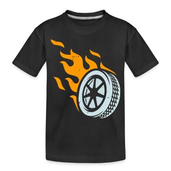 Motorsport is our passion. - Kids' Premium Organic T-Shirt - black - Front