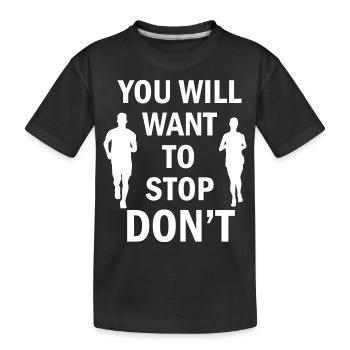 Fußball Soccer - Kinder Premium Bio T-Shirt - Schwarz - Vorne