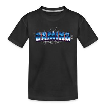 Spiel - Kinder Premium Bio T-Shirt - Schwarz - Vorne